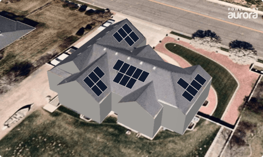 Solar panel example on rooftop